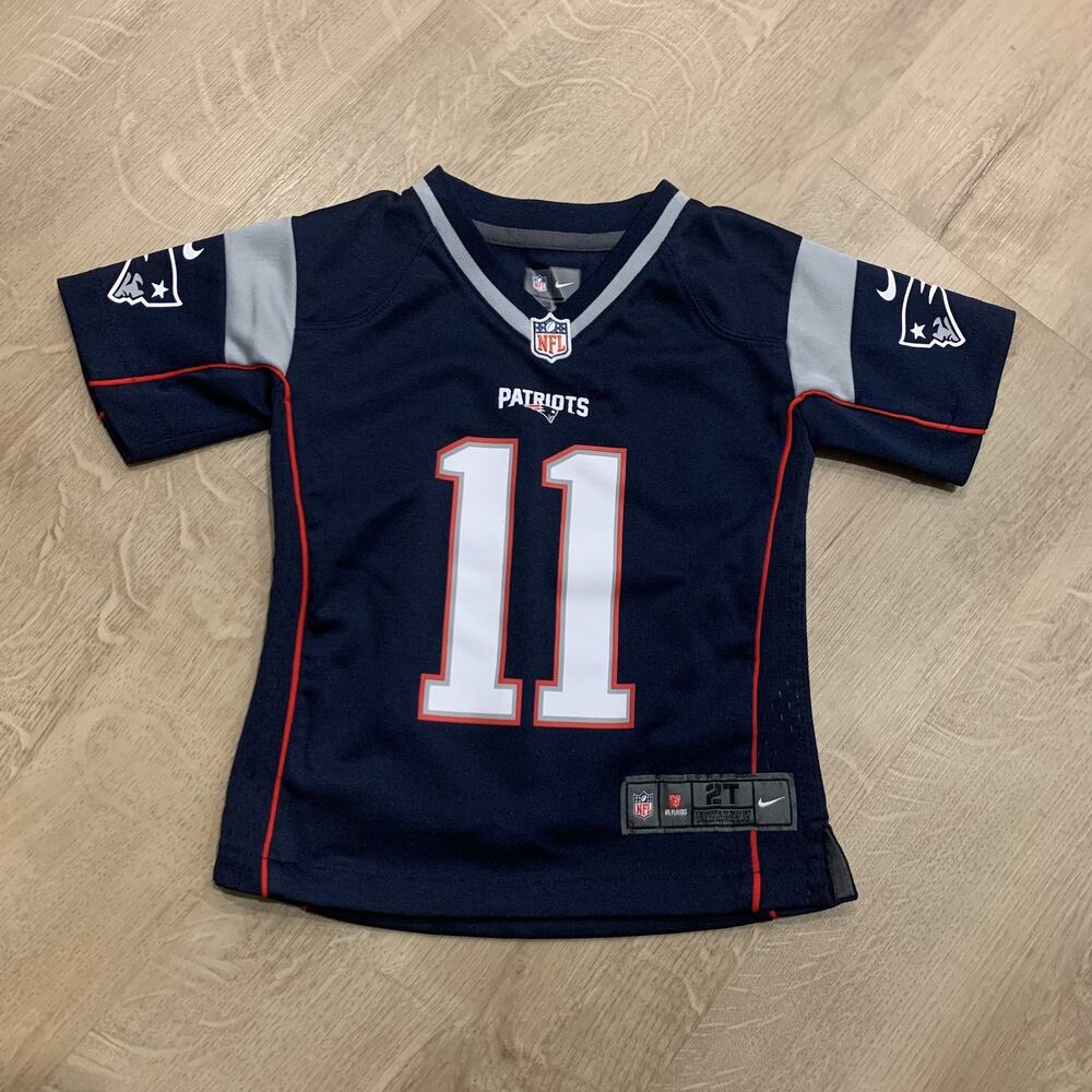 Nike NFL New England Patriots Julian Edelman #11 Jersey 2T 2 Toddler Kids Blue